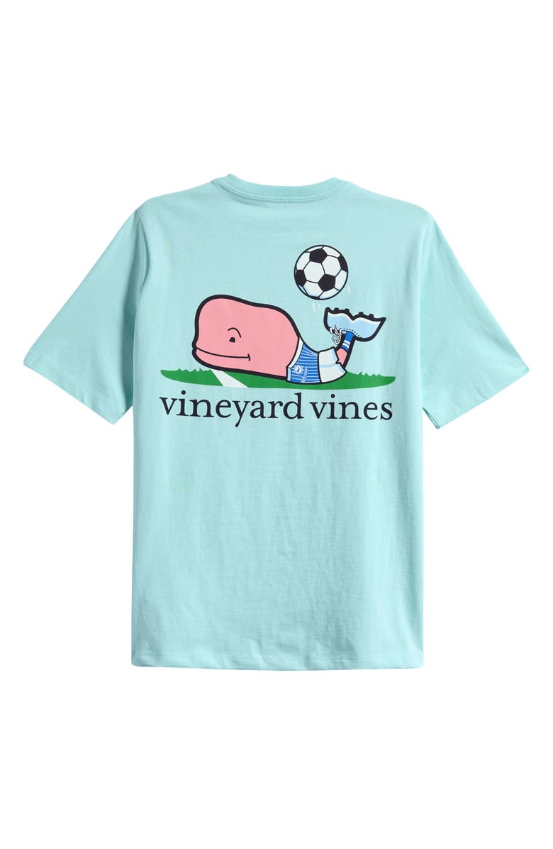vineyard vines Kids' Soccer Whale Cotton Graphic Pocket T-Shirt, Alternate, color, 