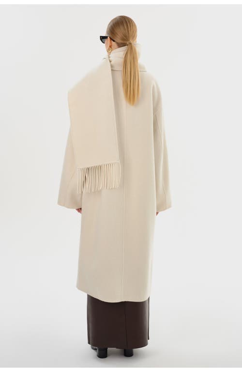 Lamarque Twila | Wool Scarf Coat In Neutral
