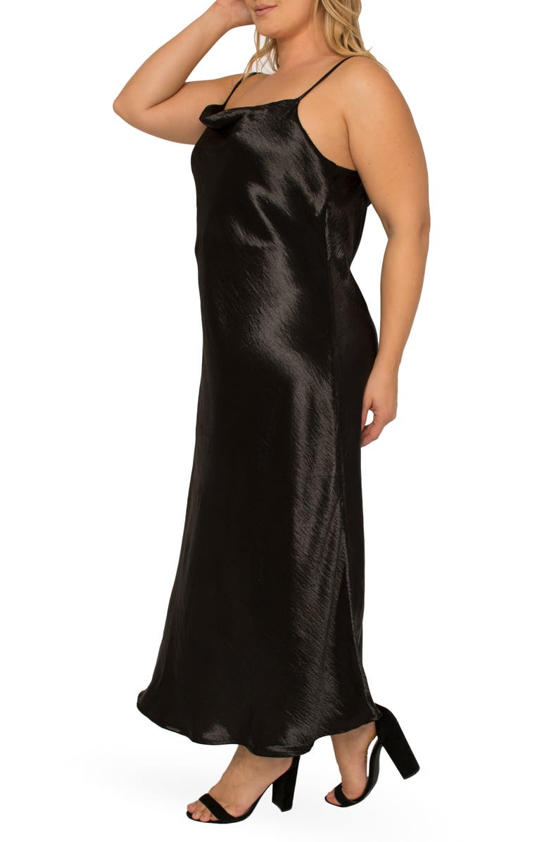 Standards & Practices Cowl Neck Satin Slipdress, Alternate, color, 