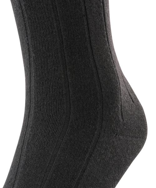 Falke Lhasa Rib Wool Cashmere Knee High Socks In Black
