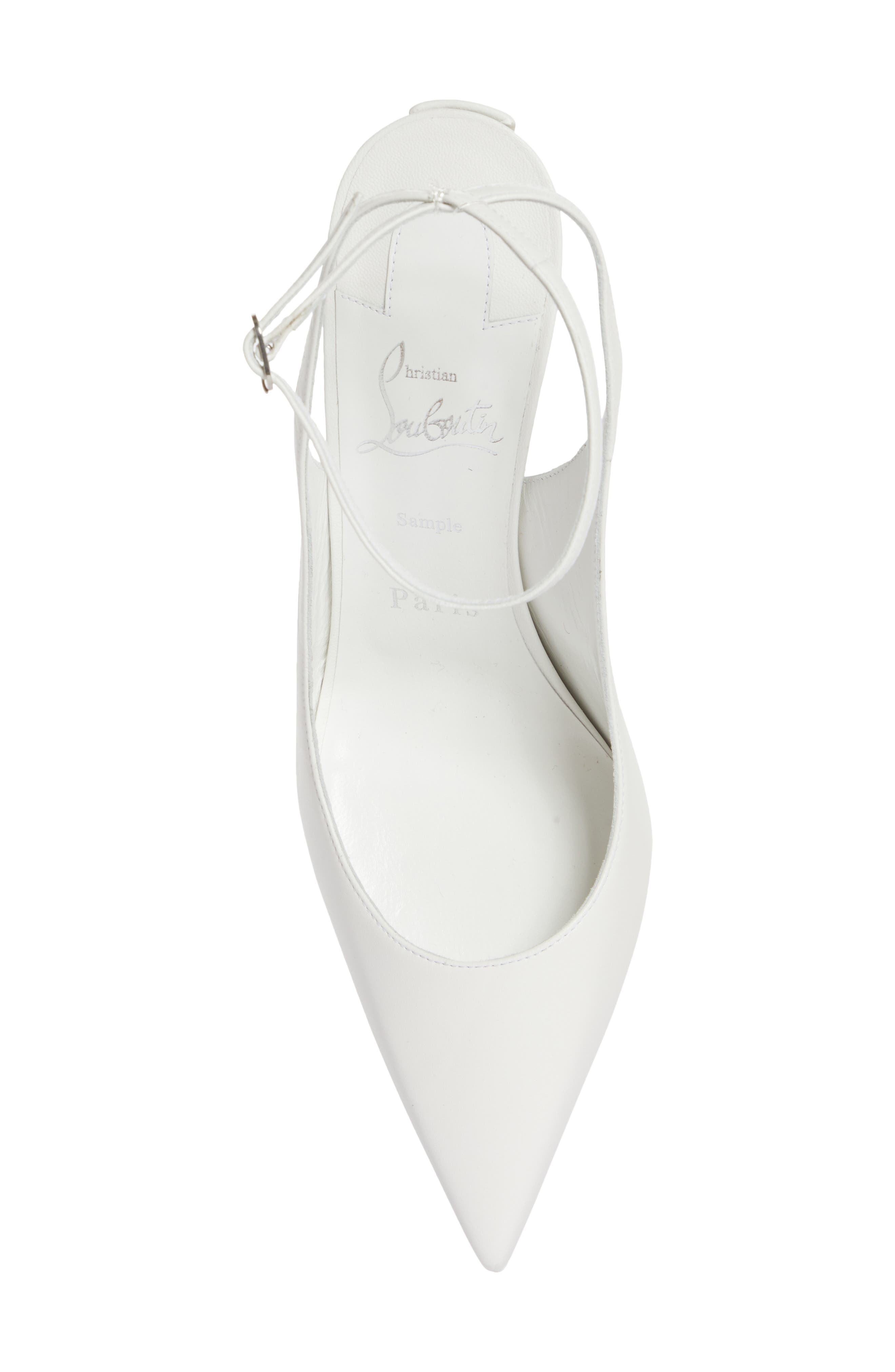 Condora Pointed Toe Slingback Pump, Alternate, color, WHITE