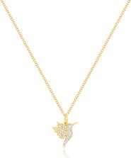 EF Collection Diamond Pavé Hummingbird Pendant Necklace
