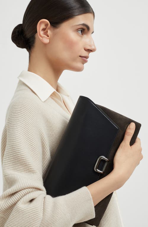 Brunello Cucinelli Suede And Leather Sartorial Cross-body Bag
