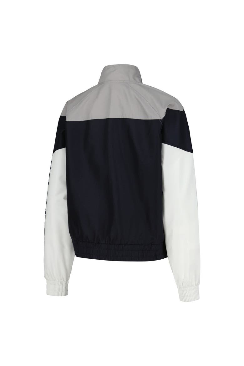 Women's 5th & Ocean by New Era Navy St. Louis City SC Cropped Full-Zip Windbreaker Jacket, Alternate, color, Navy