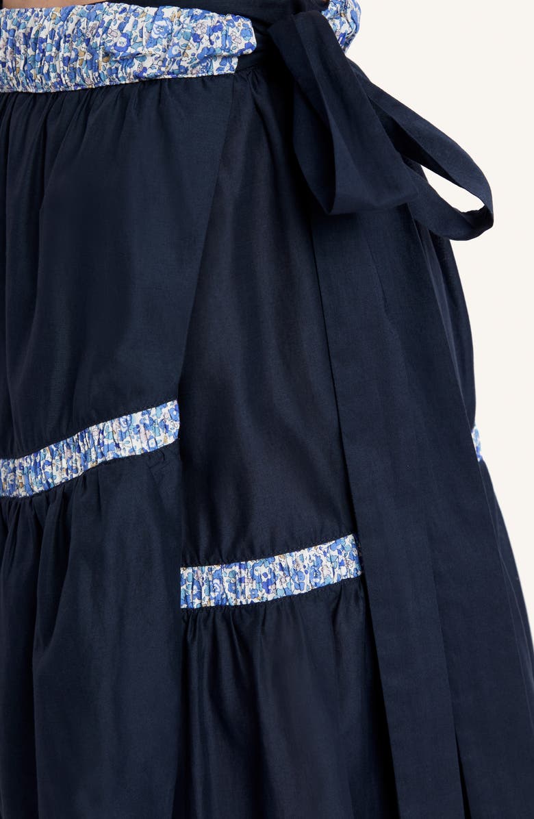 Merlette x Liberty London Prins Cotton Lawn Wrap Skirt, Alternate, color,