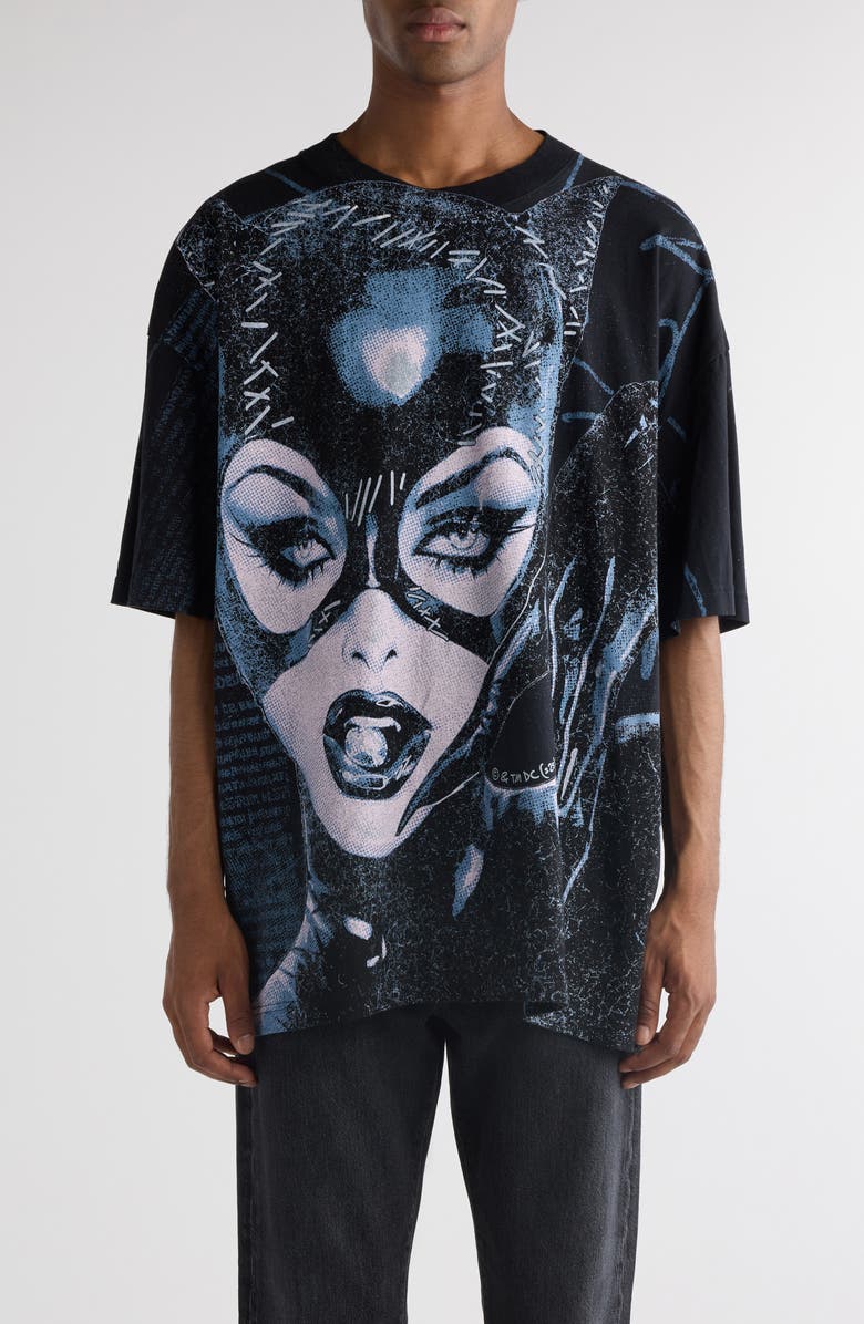 Acne Studios DC Comics<sup>™</sup> Catwoman Oversize Graphic T-Shirt, Main, color,