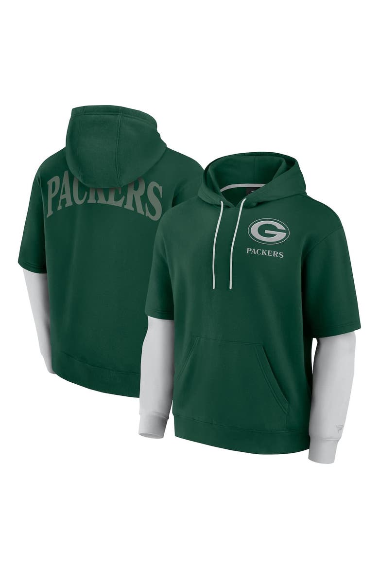 Unisex Fanatics  Green Green Bay Packers Sleek Elements Pullover Hoodie, Alternate, color, Green