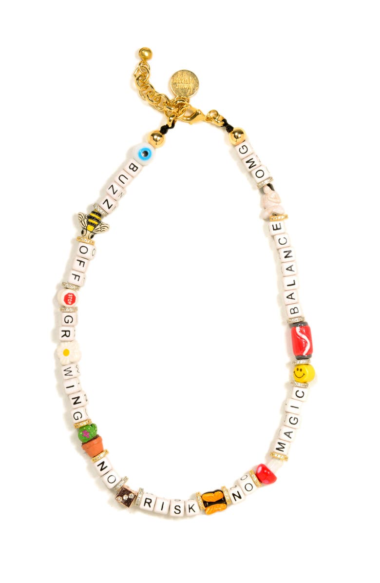 Venessa Arizaga No Risk, No Magic Necklace, Main, color, White
