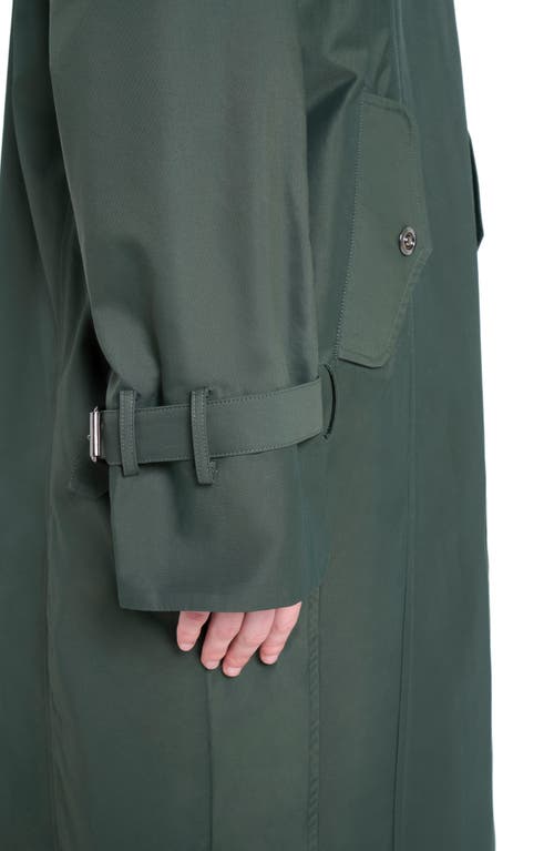 Twp Long Bogie Water Repellent Trench Coat In Green