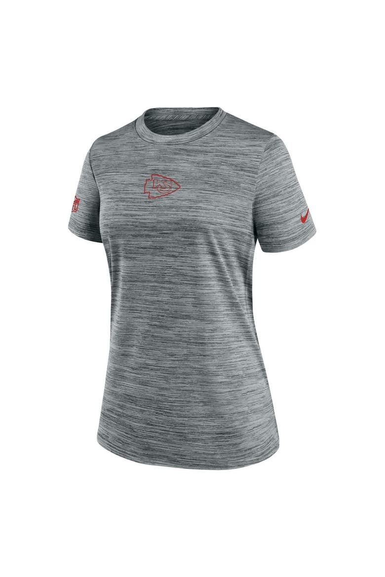 Women's Nike Gray Kansas City Chiefs Sideline Velocity Performance T-Shirt, Alternate, color, Gray