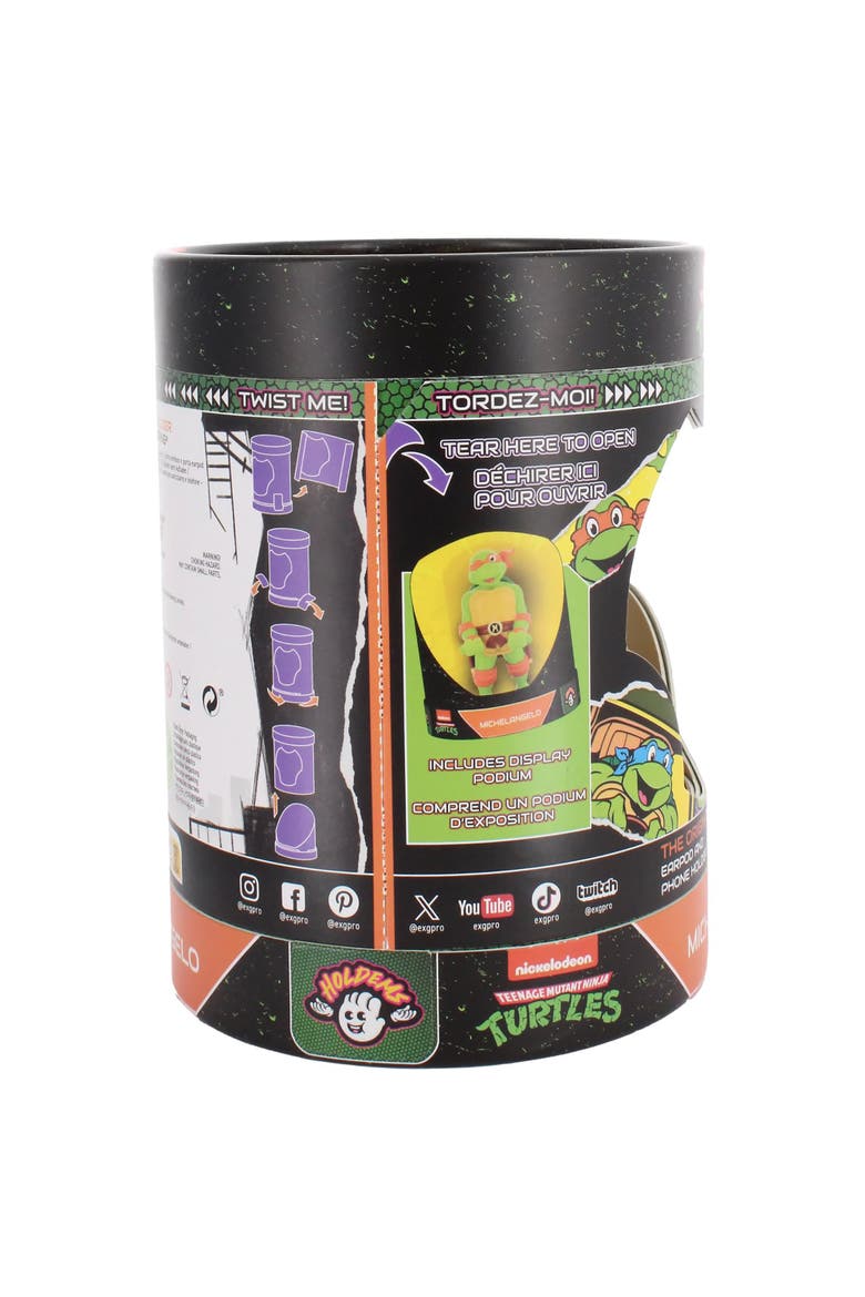 Holdems Tmnt Michaelangelo Earbud & Phone Holder, Alternate, color, Multicolored