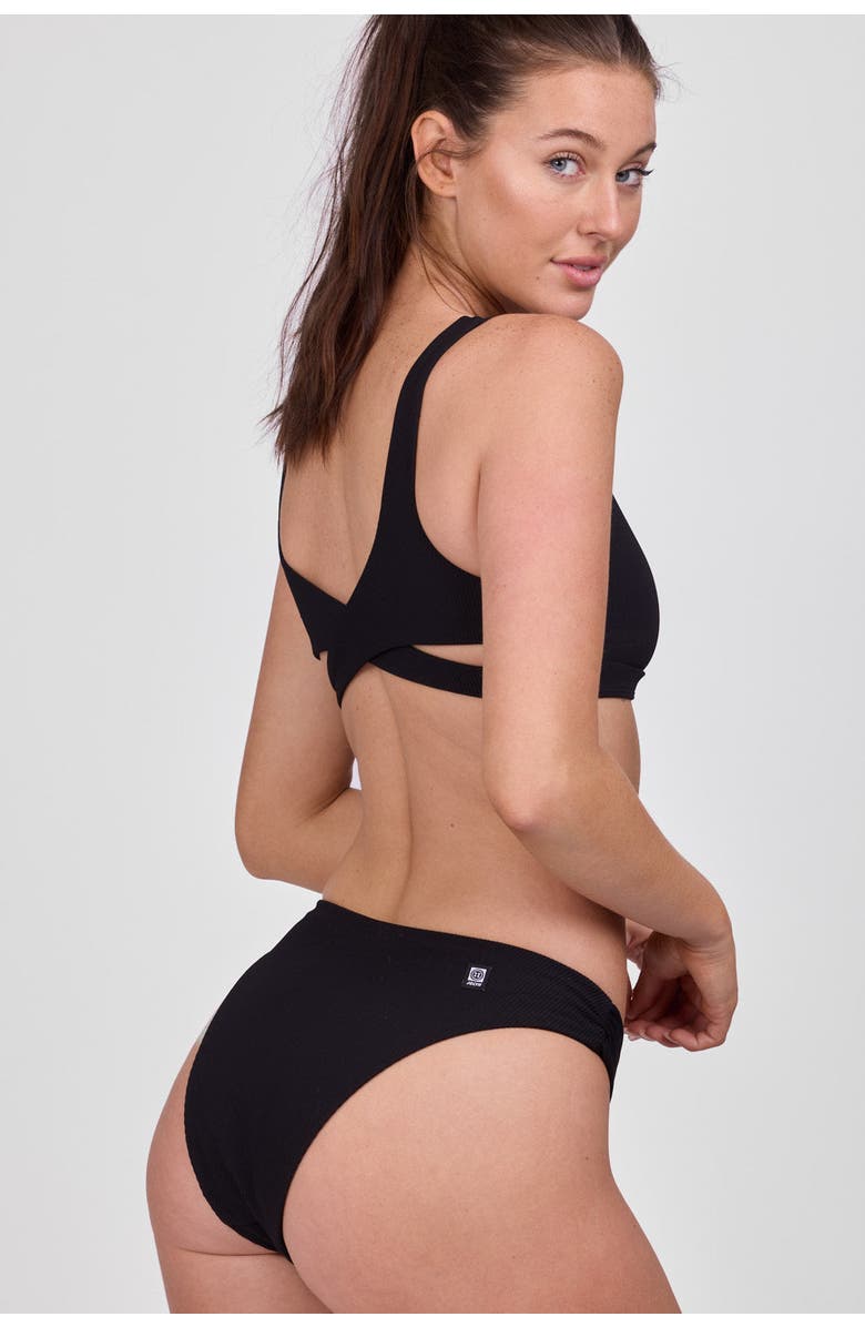 JOLYN Olivia Bikini Bottom, Alternate, color, Black Ribbed