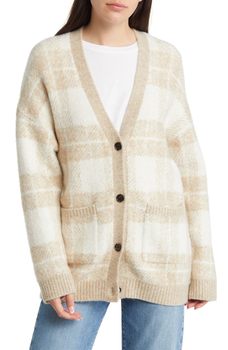 Rails Runi Plaid Cardigan, Main, color,