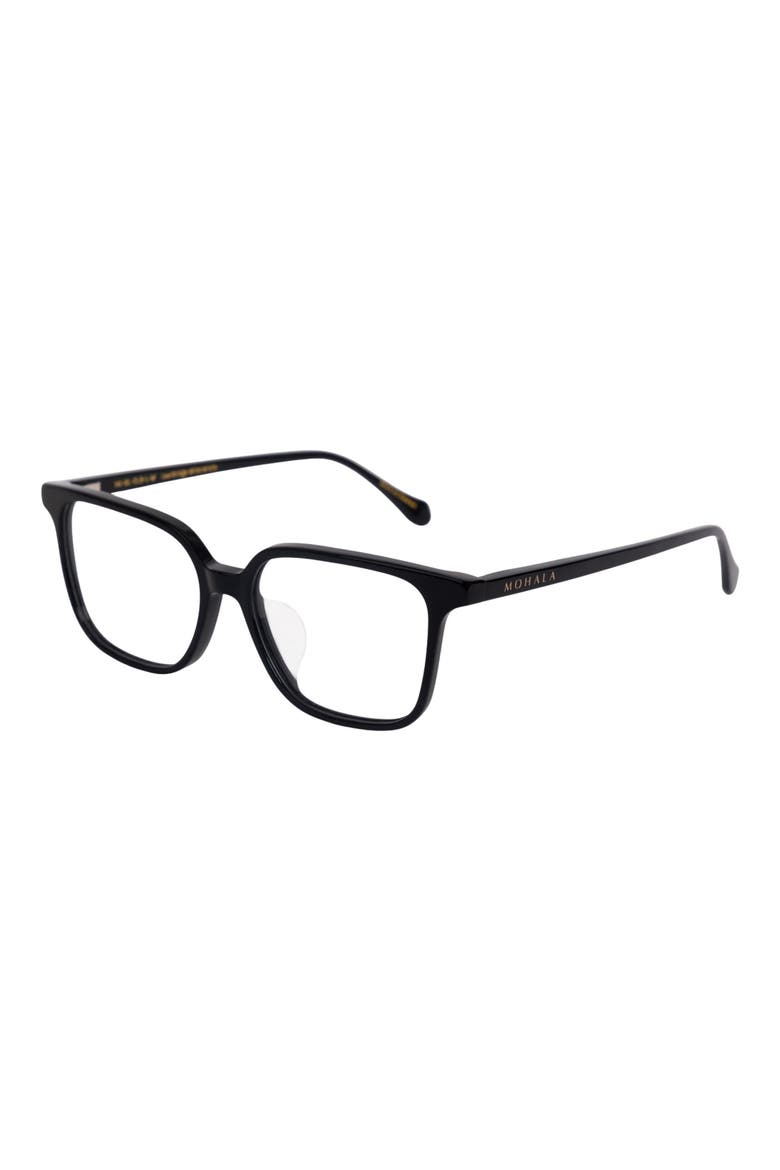 Palakika 54mm Low Bridge Square Optical Glasses, Alternate, color, BLACK LAVA / CLEAR LENSES