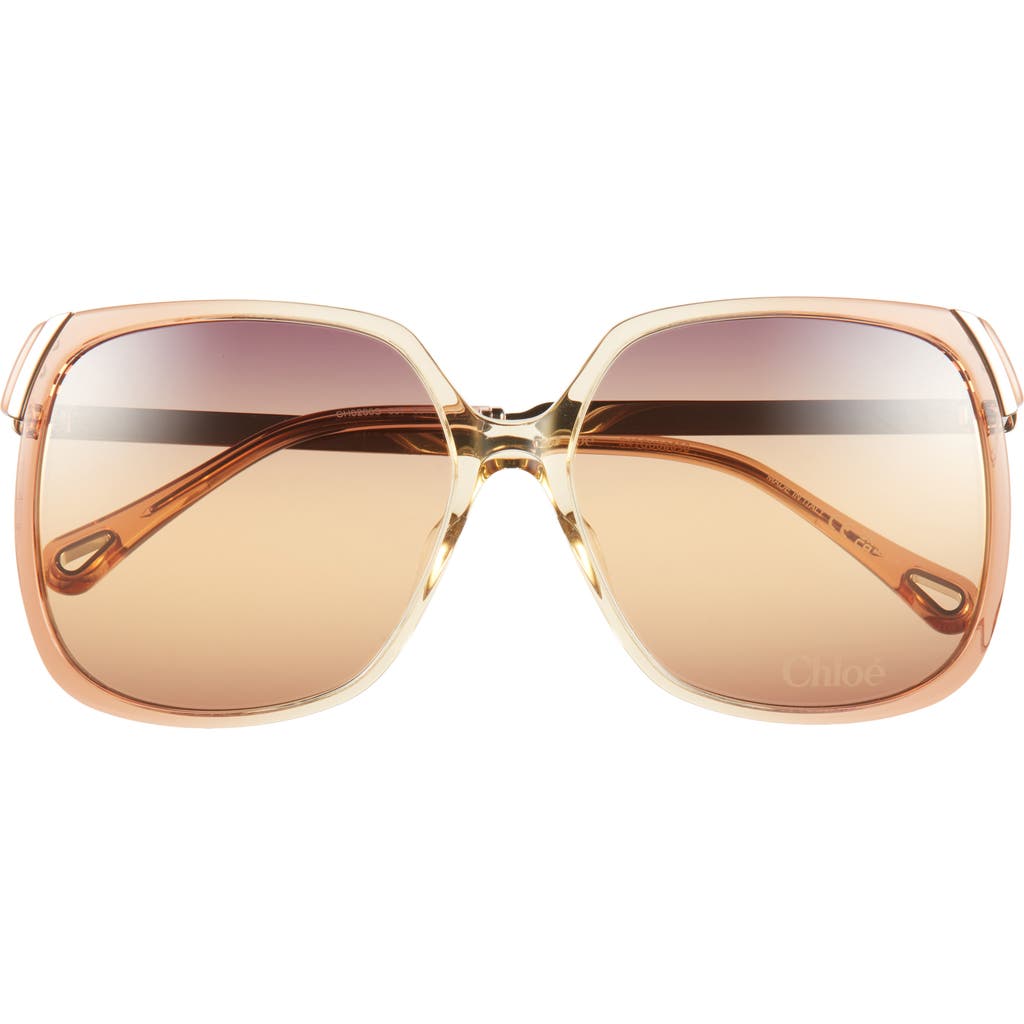 Chloé 60mm Oversize Square Sunglasses In Neutral