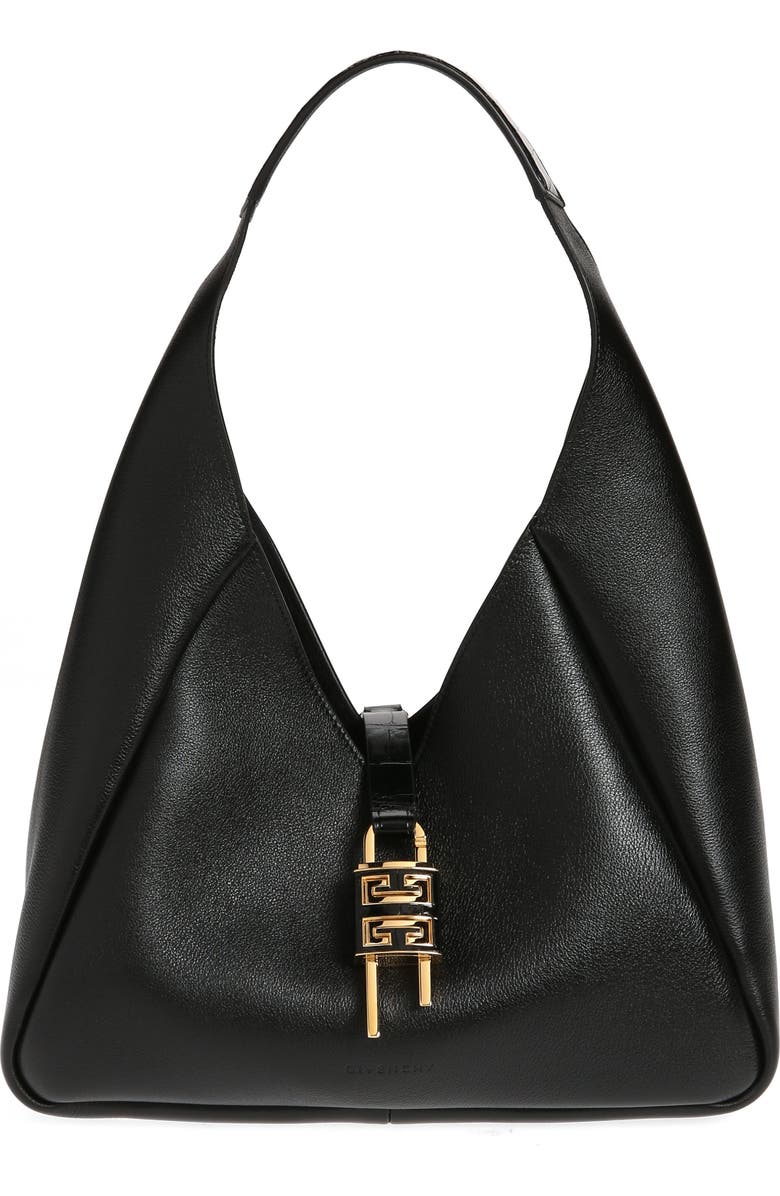 Givenchy Medium G-Lock Leather Hobo Bag, Main, color,