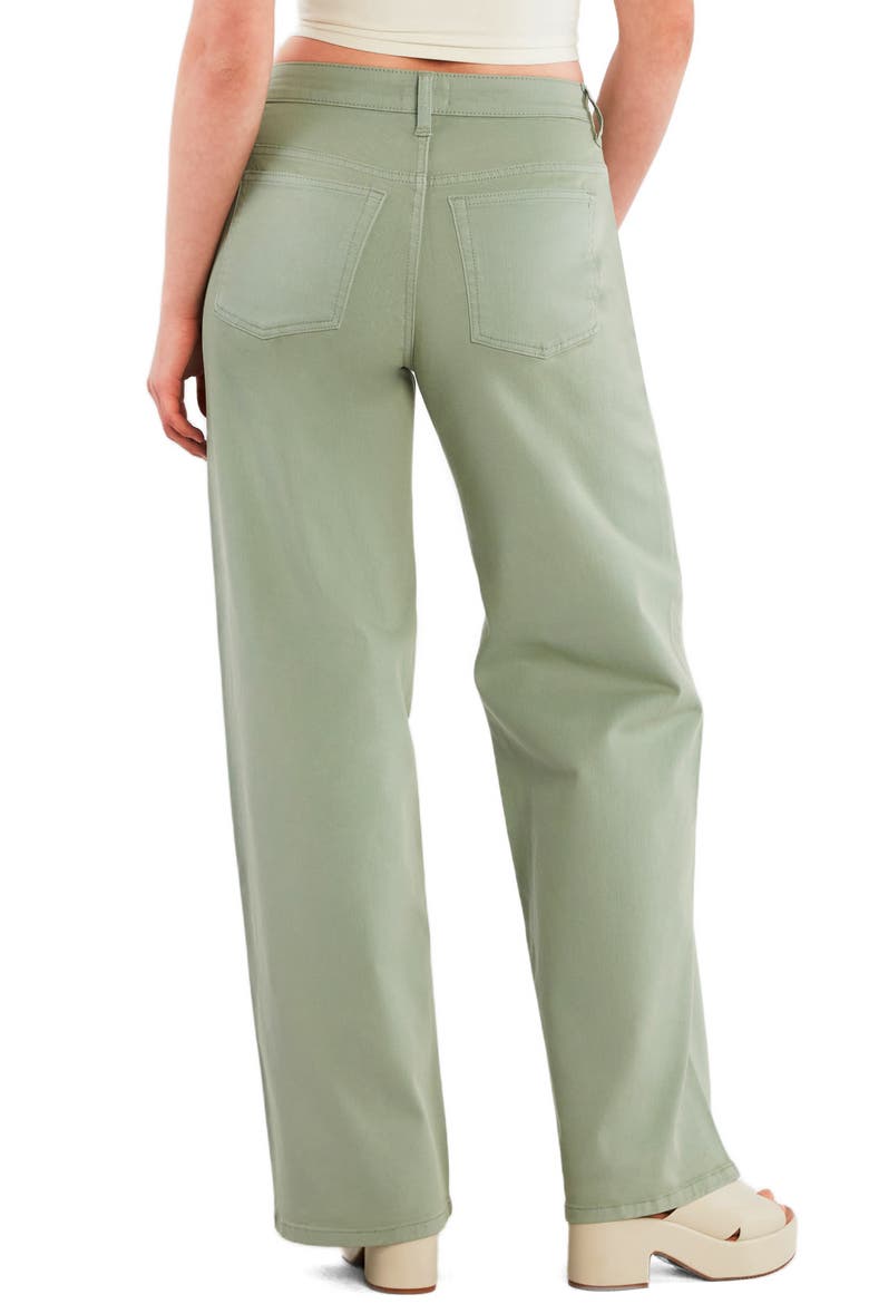 Mid Rise Relaxed Straight Leg Jeans, Alternate, color, SAGE
