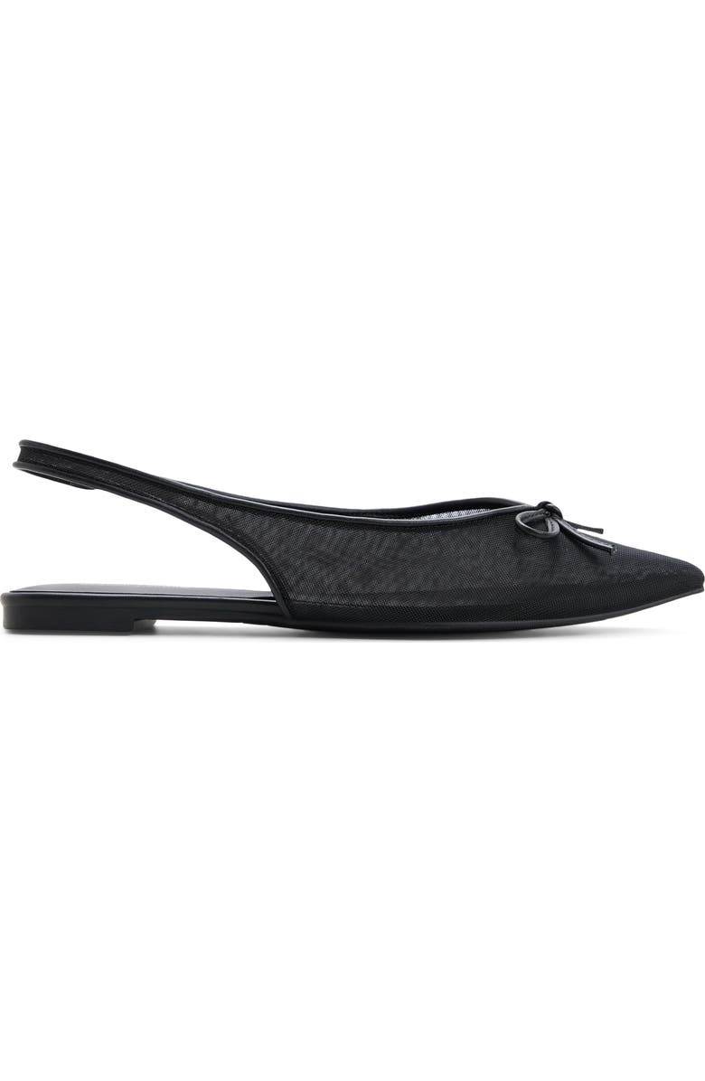 Call It Spring By Aldo Jennika Mesh Pointed Toe Slingback Flat, Alternate, color, Black