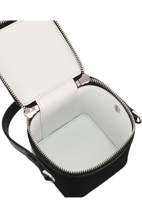 Ferragamo Cube Leather Bucket Bag In Black
