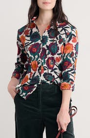Seasalt Cornwall Larissa Printed Organic Cotton Button-Up Shirt