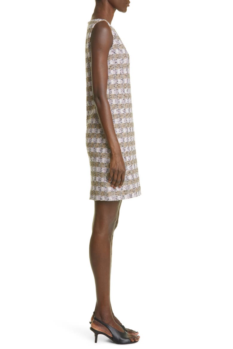 Sleeveless Tweed Sheath Dress (Nordstrom Exclusive), Alternate, color, CAMEL MULTI
