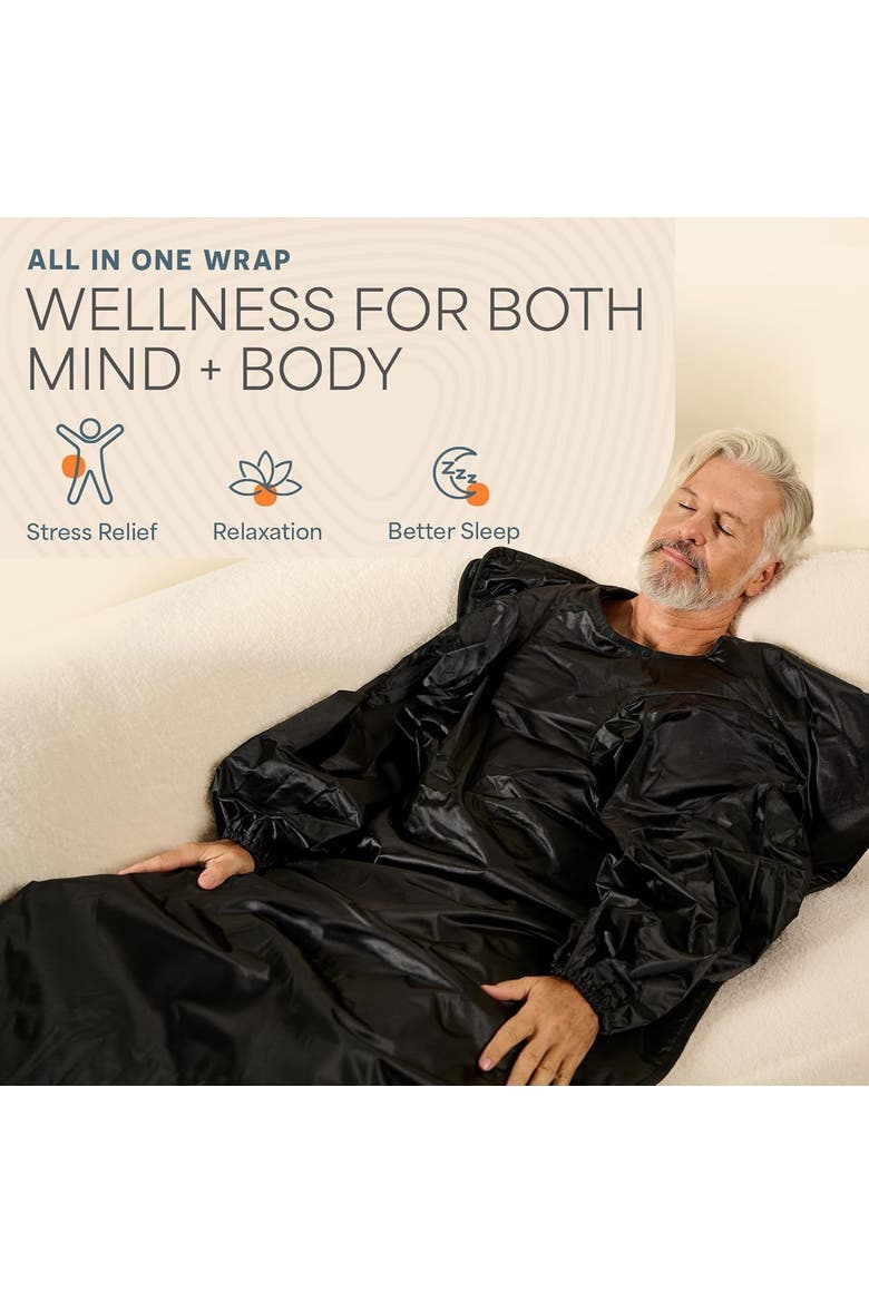 CozyWrap Dual-Zone Infrared Portable Sauna Blanket, Alternate, color, Black