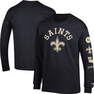 Champion Men's Champion Black New Orleans Saints Seal Long Sleeve T-Shirt