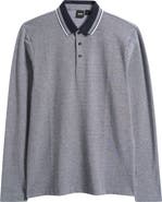 BOSS Pittman Long Sleeve Cotton Piqué Polo