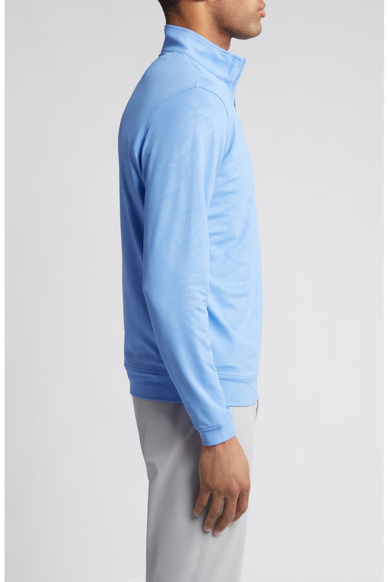 Perth Shadow Floral Performance Quarter Zip Pullover, Alternate, color, BONNET