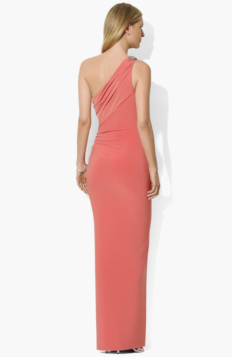 Lauren Ralph Lauren One Shoulder Matte Jersey Dress, Alternate, color, 