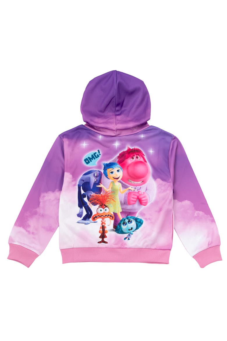 Inside Out Fleece Hooded Sweatshirt, Alternate, color, Inside Out Magenta