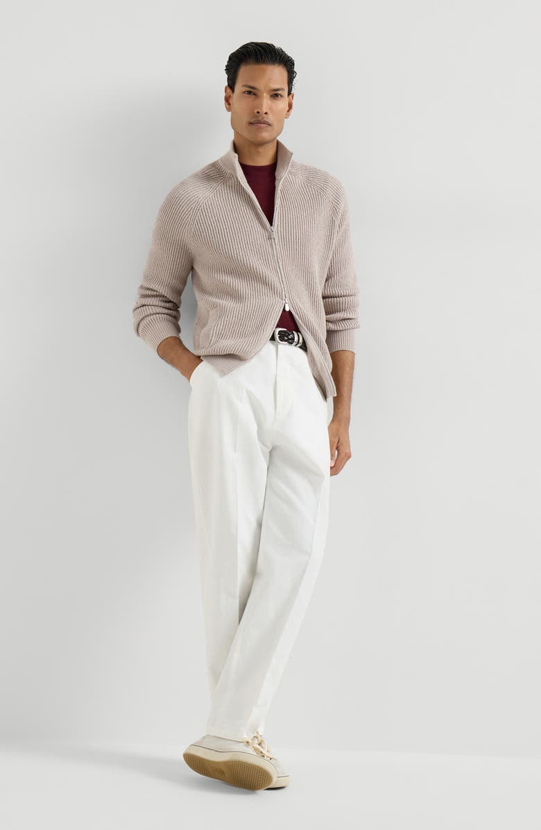 Brunello Cucinelli Malfilé cotton cardigan, Alternate, color, Yuta