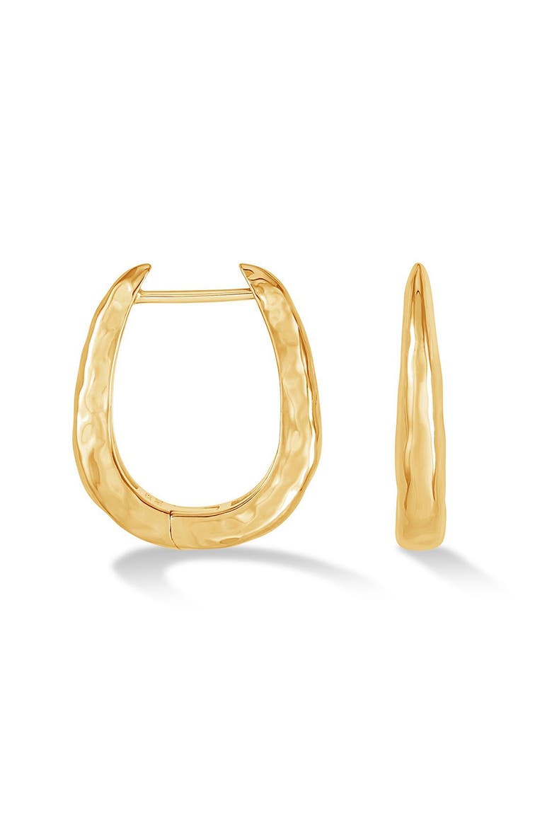 Large Horseshoe Nomad Huggie Hoops, Main, color, Yellow Gold Vermeil