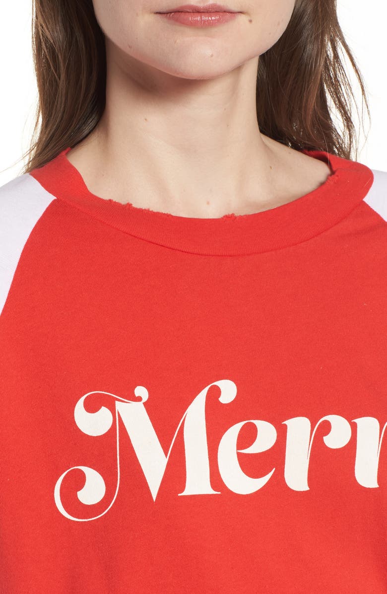 Wildfox Merry Sweatshirt, Alternate, color, 