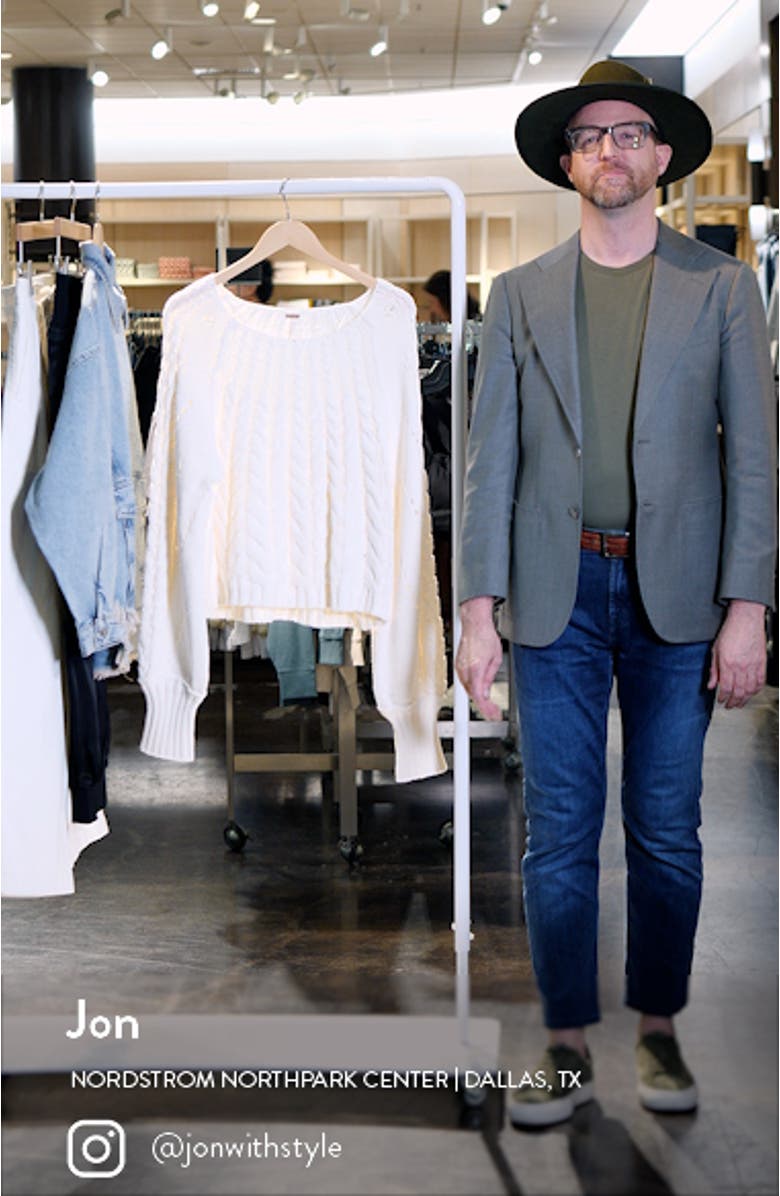 Sandre Cable Stitch Pullover Sweater, sales video thumbnail