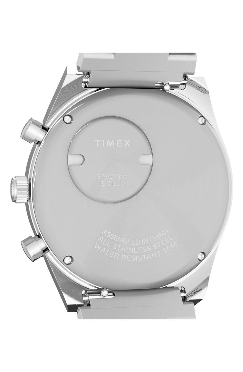 Timex<sup>®</sup> Q Falcon Eye Bracelet Chronograph Watch, 40mm, Alternate, color, Black