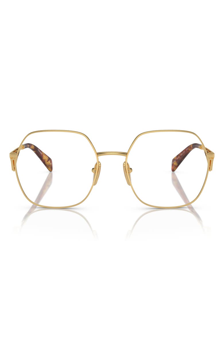 Prada 56mm Square Optical Glasses, Main, color,