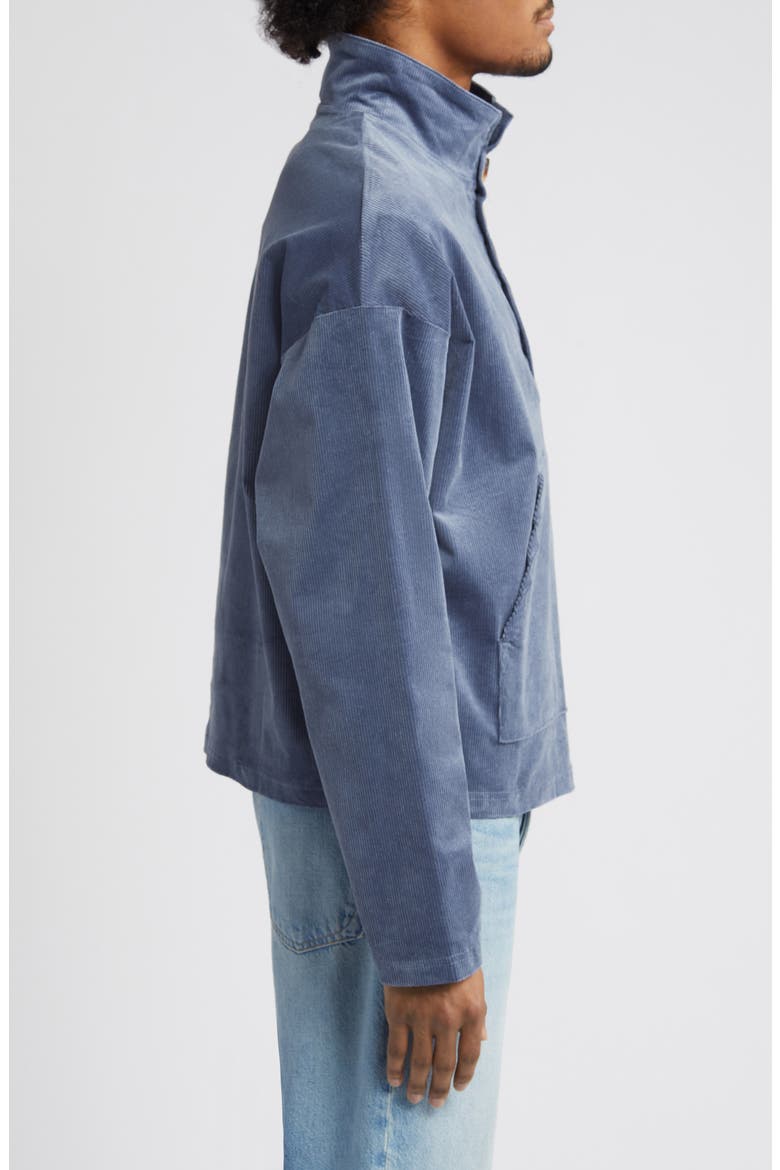 Button Cotton Corduroy Pullover, Alternate, color, NAVY