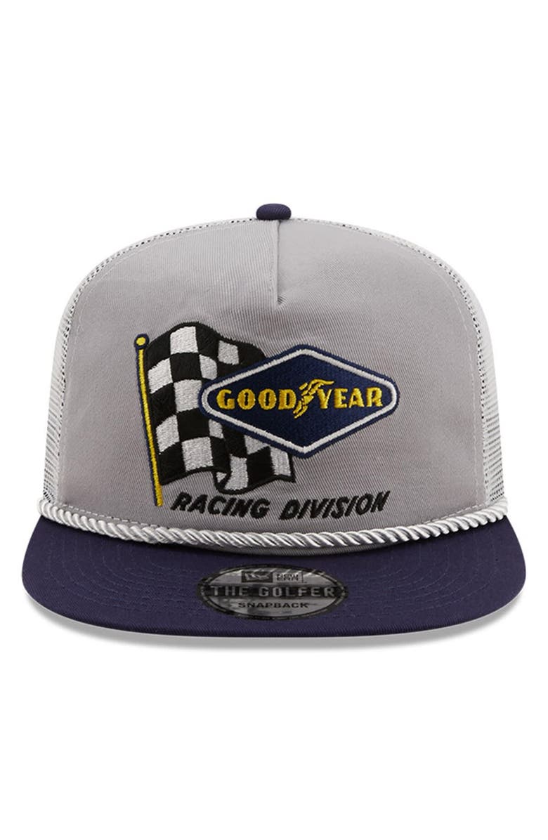 New Era Men's New Era Gray/White NASCAR Golfer Snapback Adjustable Hat, Alternate, color, 