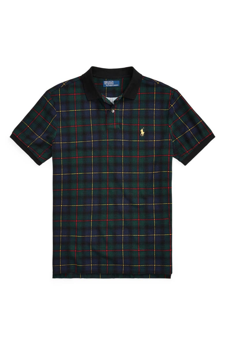Polo Ralph Lauren Plaid Cotton Piqué Polo, Alternate, color, 