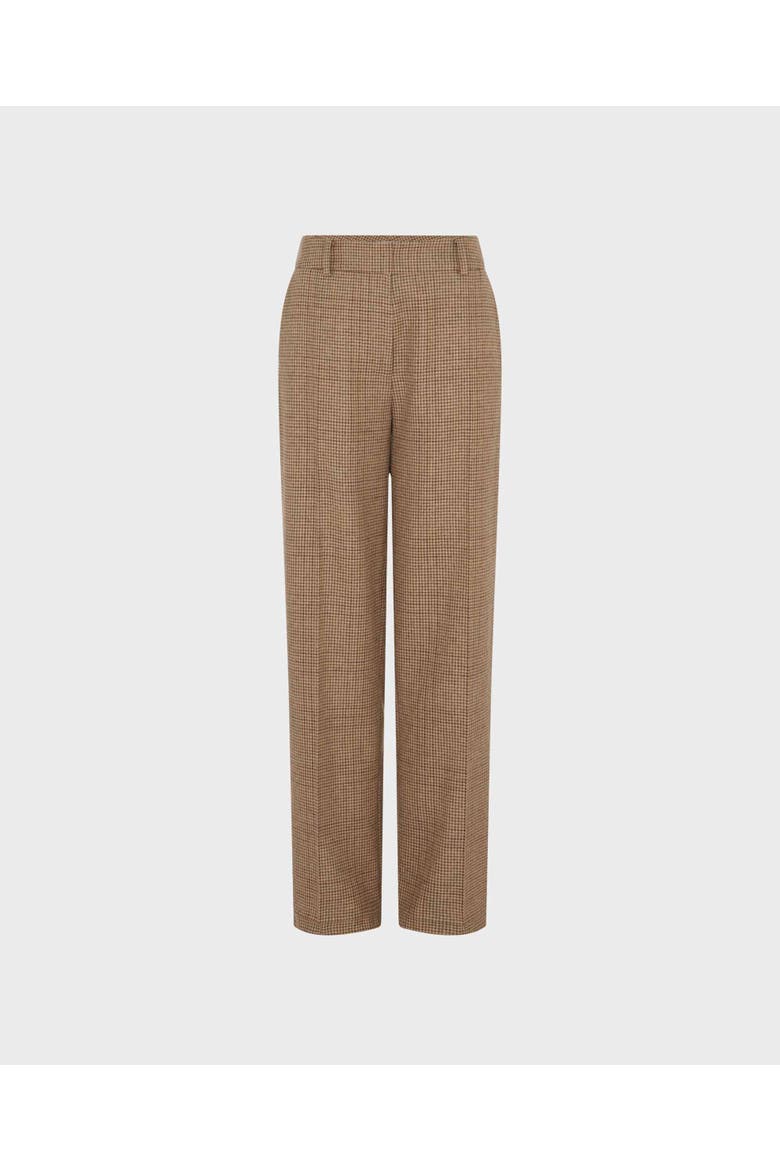 Rosemont Cotton Wool Blend Straight Leg Trousers, Main, color, Brown