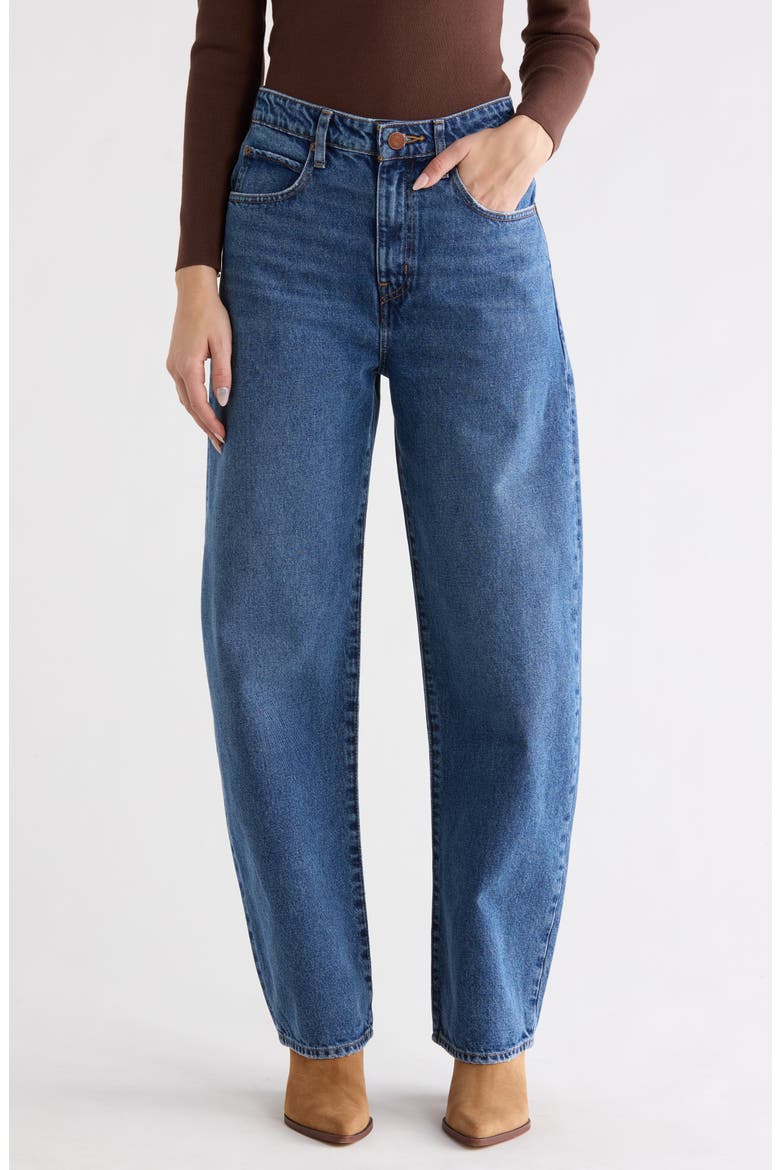High Waist Barrel Jeans, Main, color, CURSE