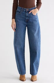 FRAME High Waist Barrel Jeans