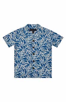 Brooks Brothers Kids' Leaf Print Camp Shirt