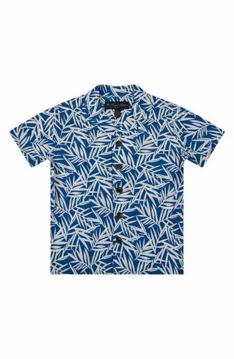 Brooks Brothers Kids' Leaf Print Camp Shirt