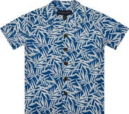 Brooks Brothers Kids' Leaf Print Camp Shirt