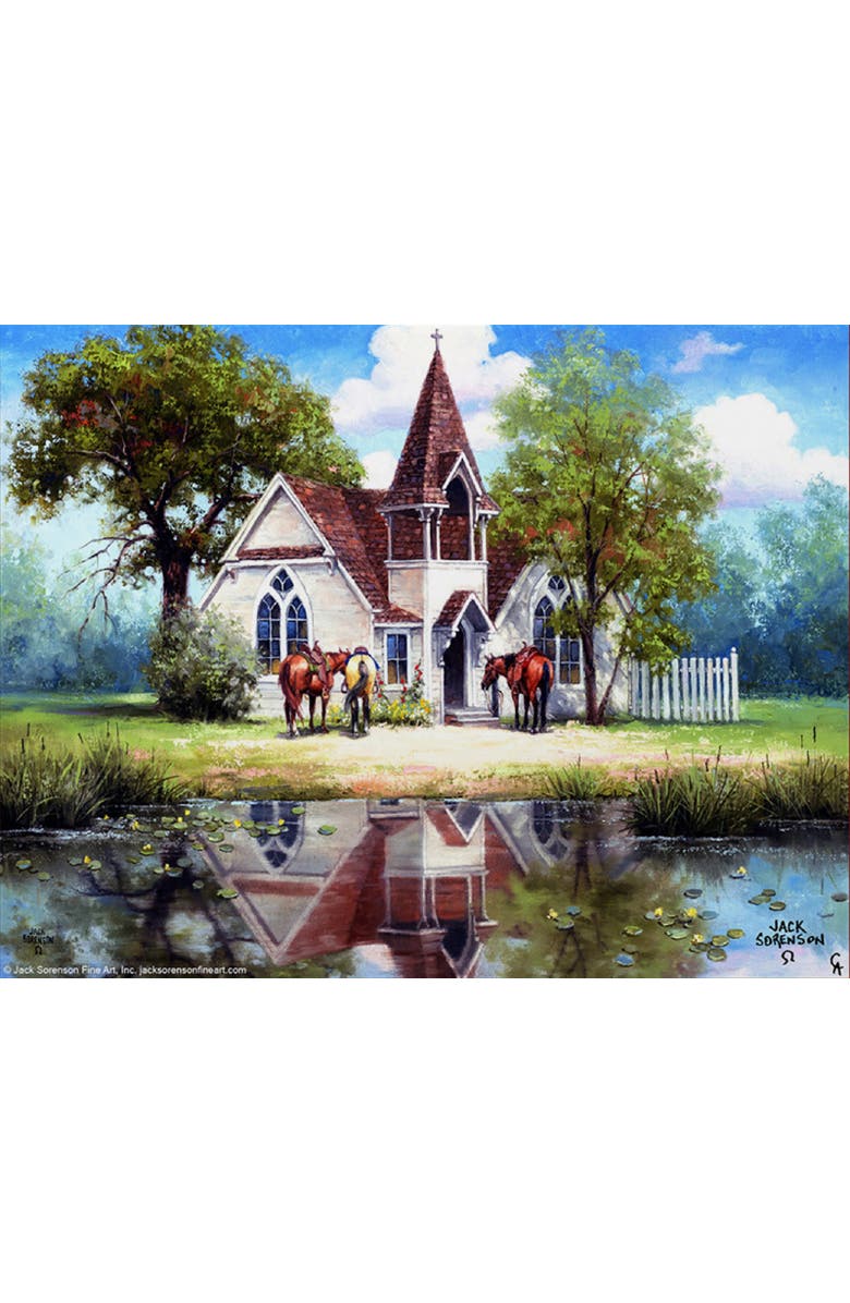 Sunsout Reflections of a Country Church 1000 piece Jigsaw Puzzle for Adults, Alternate, color, Multicolor