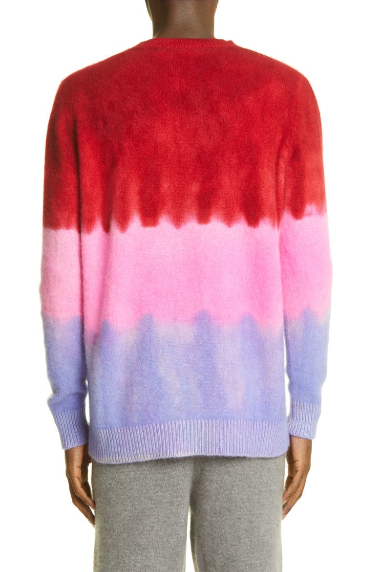 Gradient Cashmere Sweater, Alternate, color, RED/ PINK/ PURPLE