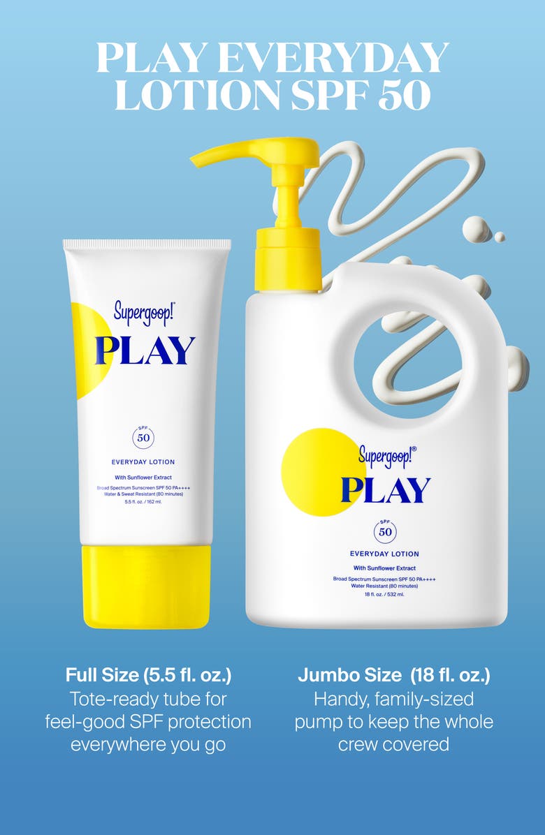 Supergoop!<sup>®</sup> Play Everyday Lotion SPF 50 Home & Away Sunscreen Set (Nordstrom Exclusive) $104 Value, Alternate, color,