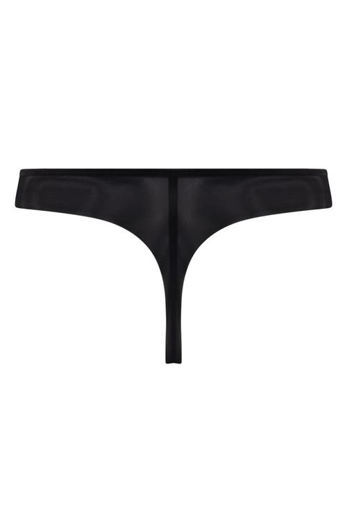 Hunkemoller Hunkemöller Anouk Embroidered Mesh Brazilian In Caviar